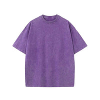 OVERSIZE ACID-WASH T-SHIRT - PURPLE