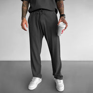 LOOSE FIT RIBBED TROUSER - ANTHRACITE GRAY