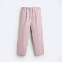 RELAXED LINEN DRAWSTRING TROUSER - PEACH