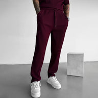 LOOSE FIT RIBBED TROUSER - MAROON
