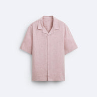 CLASSIC BOWLING LINEN SHIRT - PEACH