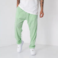 LOOSE FIT LINEN JOGGER PANTS - PISTACHIO