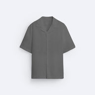 CLASSIC BOWLING LINEN SHIRT - GRAY