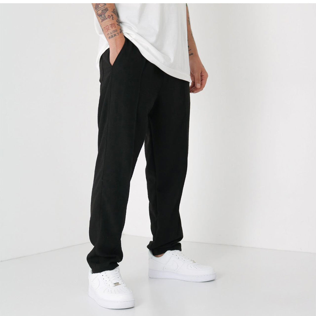 LOOSE FIT LINEN PANTS - BLACK