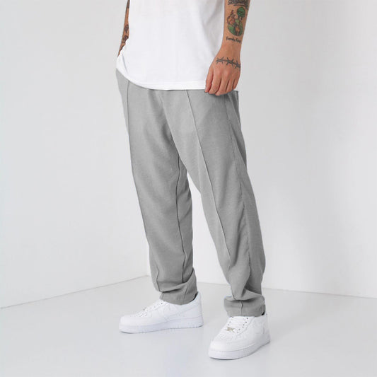 Loose Fit Linen Pant - Gray