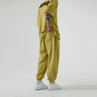 ZAPPED OVERSIZE T-SHIRT & JOGGER PANT CORD SET - PISTACHIO