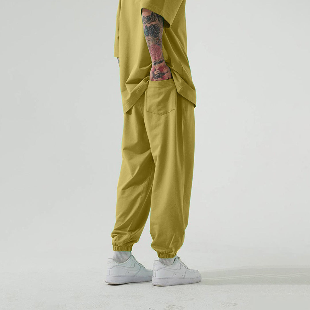 ZAPPED COTTON JOGGER PANTS - OLIVE