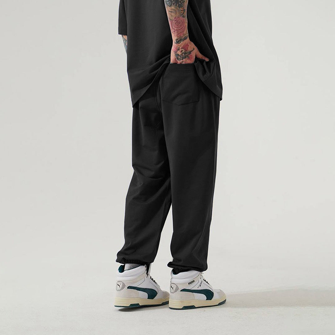 ZAPPED COTTON JOGGER PANTS - BLACK