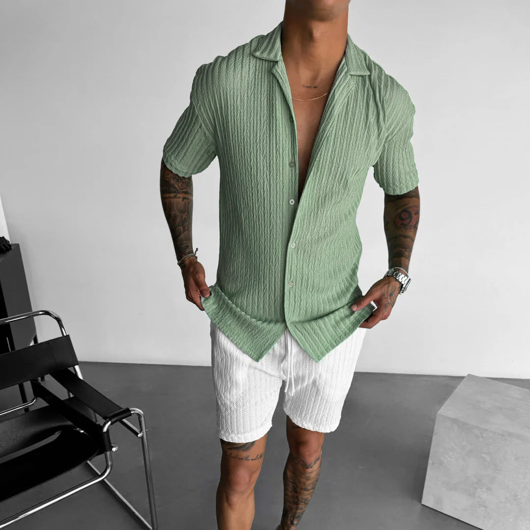 OVERSIZE STRUCTURED SHIRT - PISTACHIO