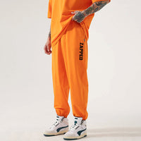 ZAPPED COTTON JOGGER PANTS - ORANGE