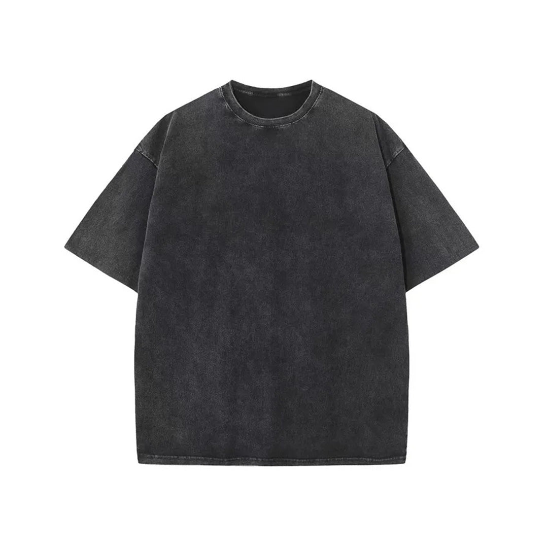 OVERSIZE ACID-WASH T-SHIRT - BLACK