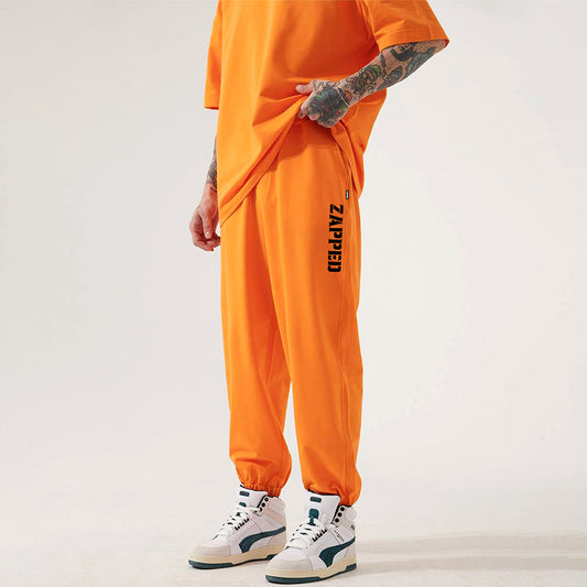 Zapped Oversize T-Shirt & Jogger Pant Cord Set - Orange