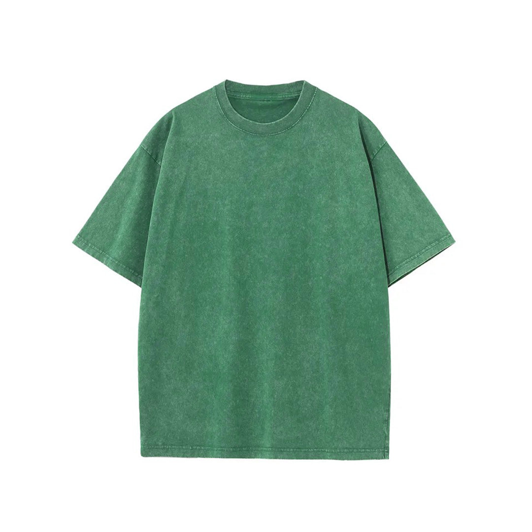 OVERSIZE ACID-WASH T-SHIRT - GREEN