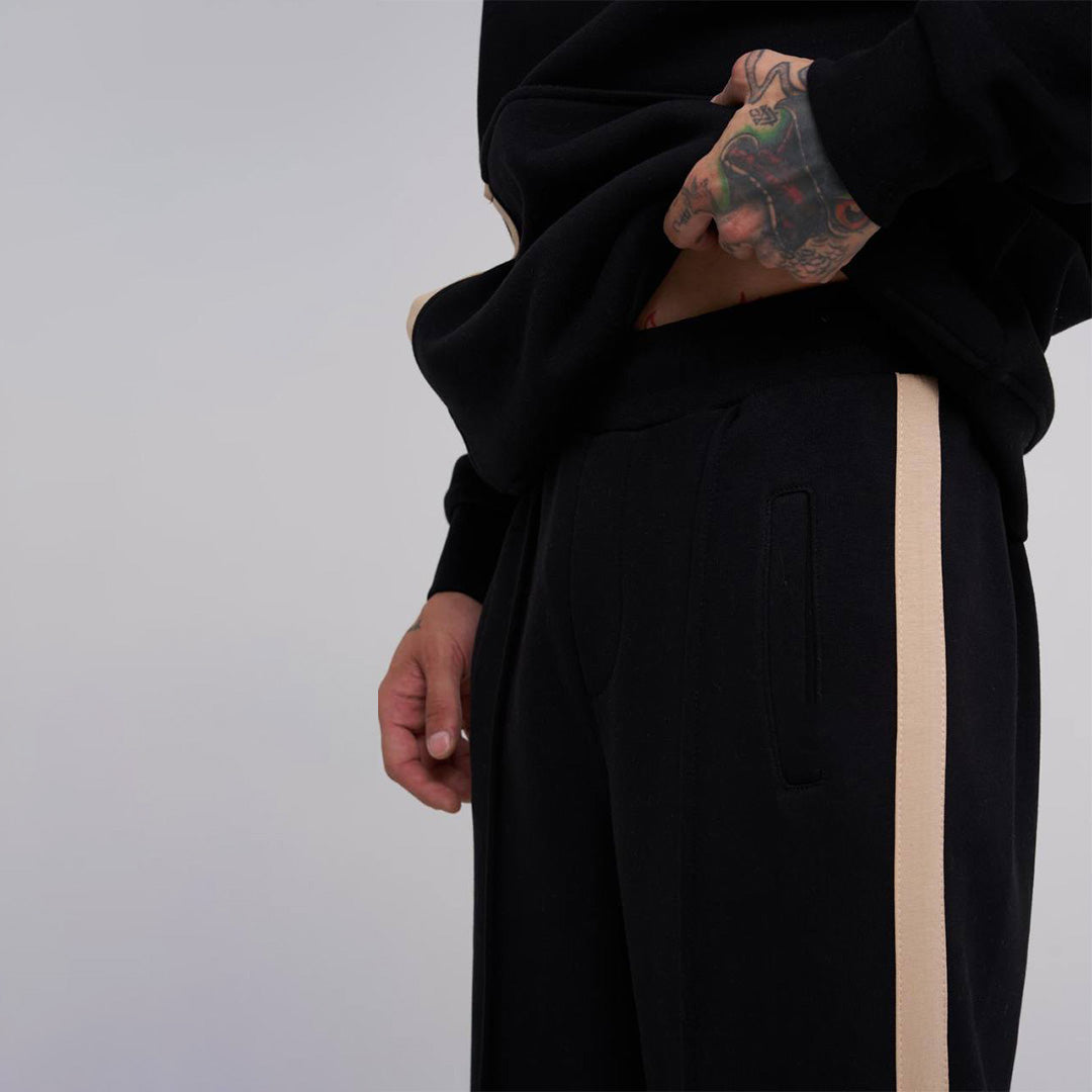 Strip Basic Baggy SweatPant - Black