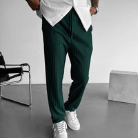 LOOSE FIT STRUCTURED TROUSERS - GREEN