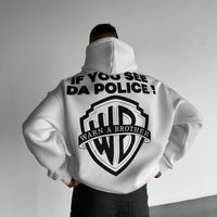 WB DROP SHOULDER HOODIE - WHITE