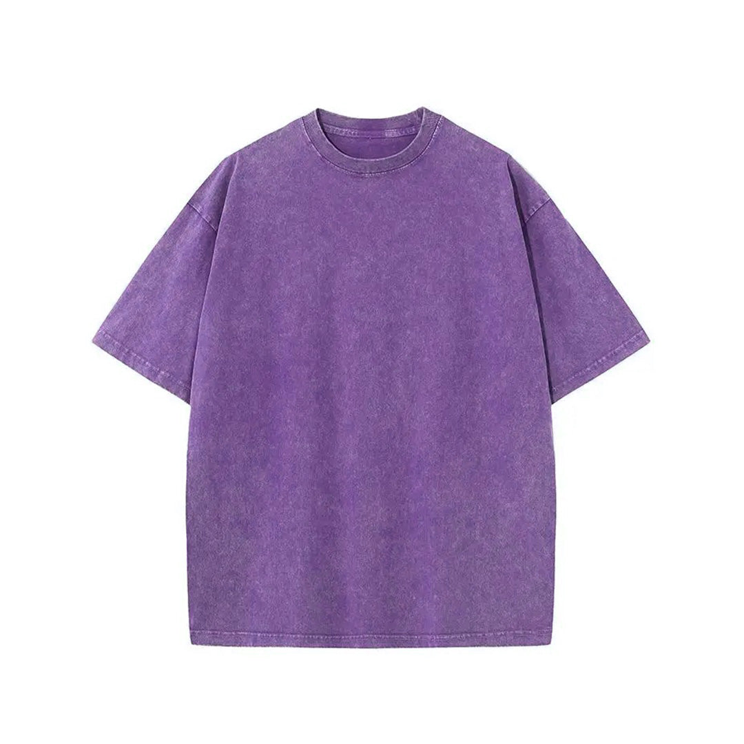 OVERSIZE ACID-WASH T-SHIRT - PURPLE