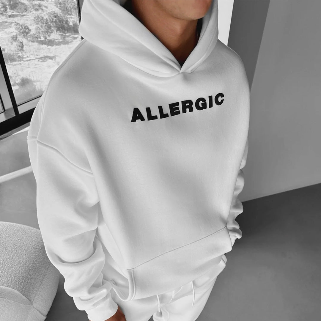 ALLERGIC RELAXED FIT HOODIE - WHITE