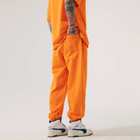 ZAPPED COTTON JOGGER PANTS - ORANGE