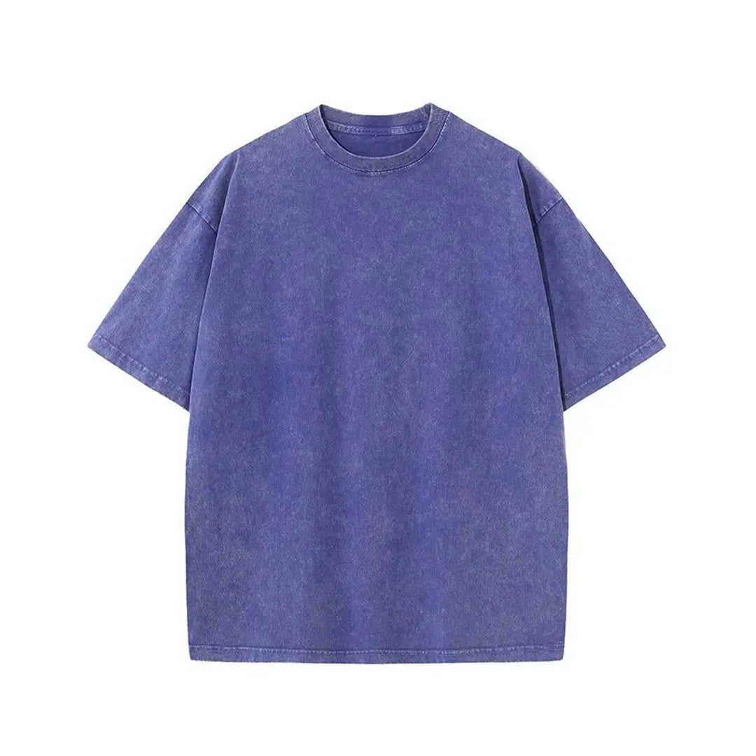 OVERSIZE ACID-WASH T-SHIRT - BLUE