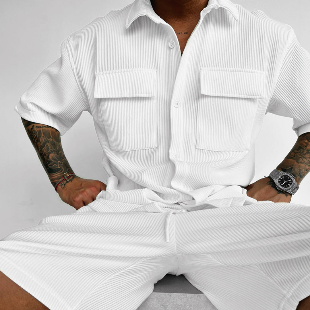 OVERSIZE DOUBLE POCKET SHIRT - WHITE