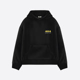 ERROR 404 DROP SHOULDER HOODIE - BLACK