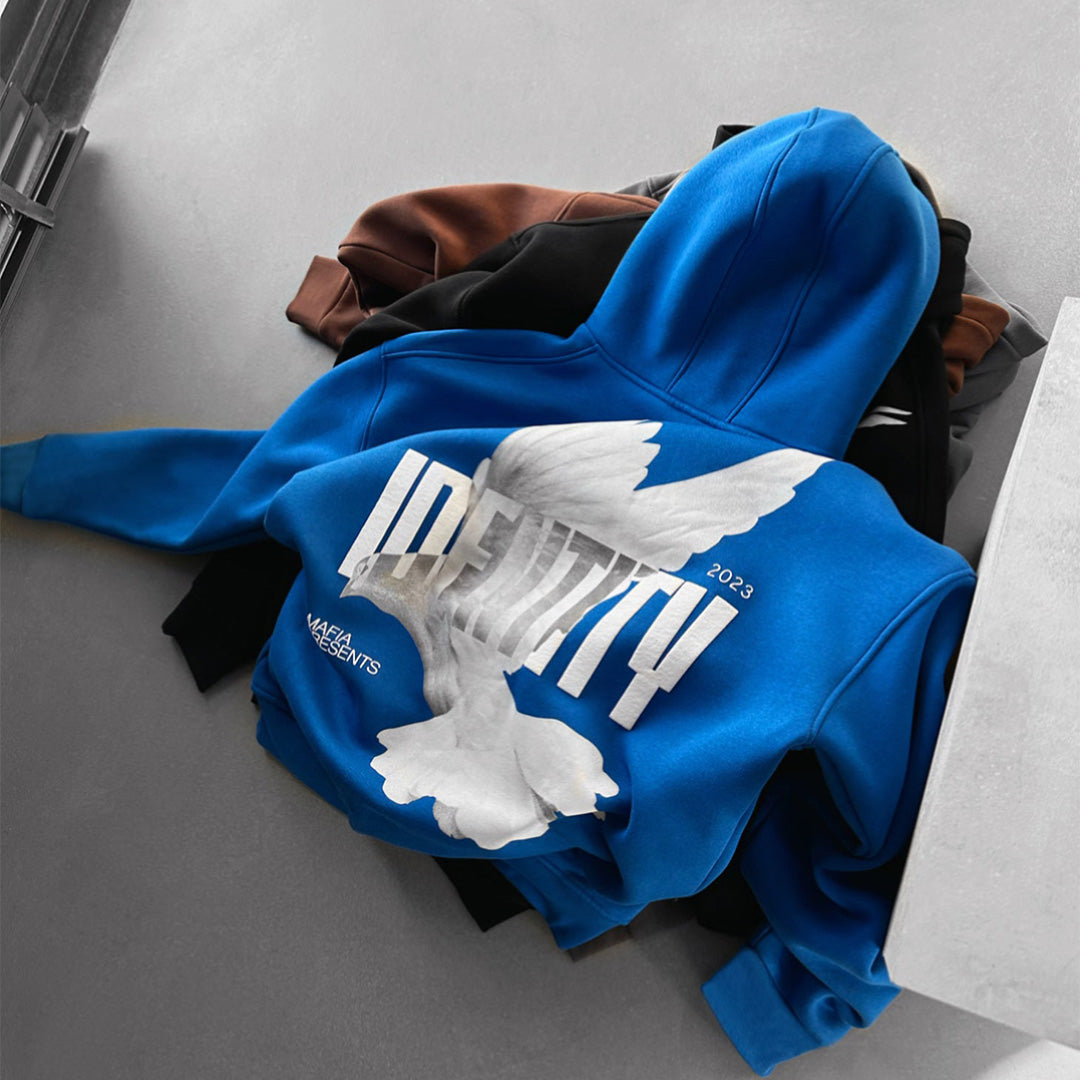 Oversize Identity Hoodie - Royal Blue