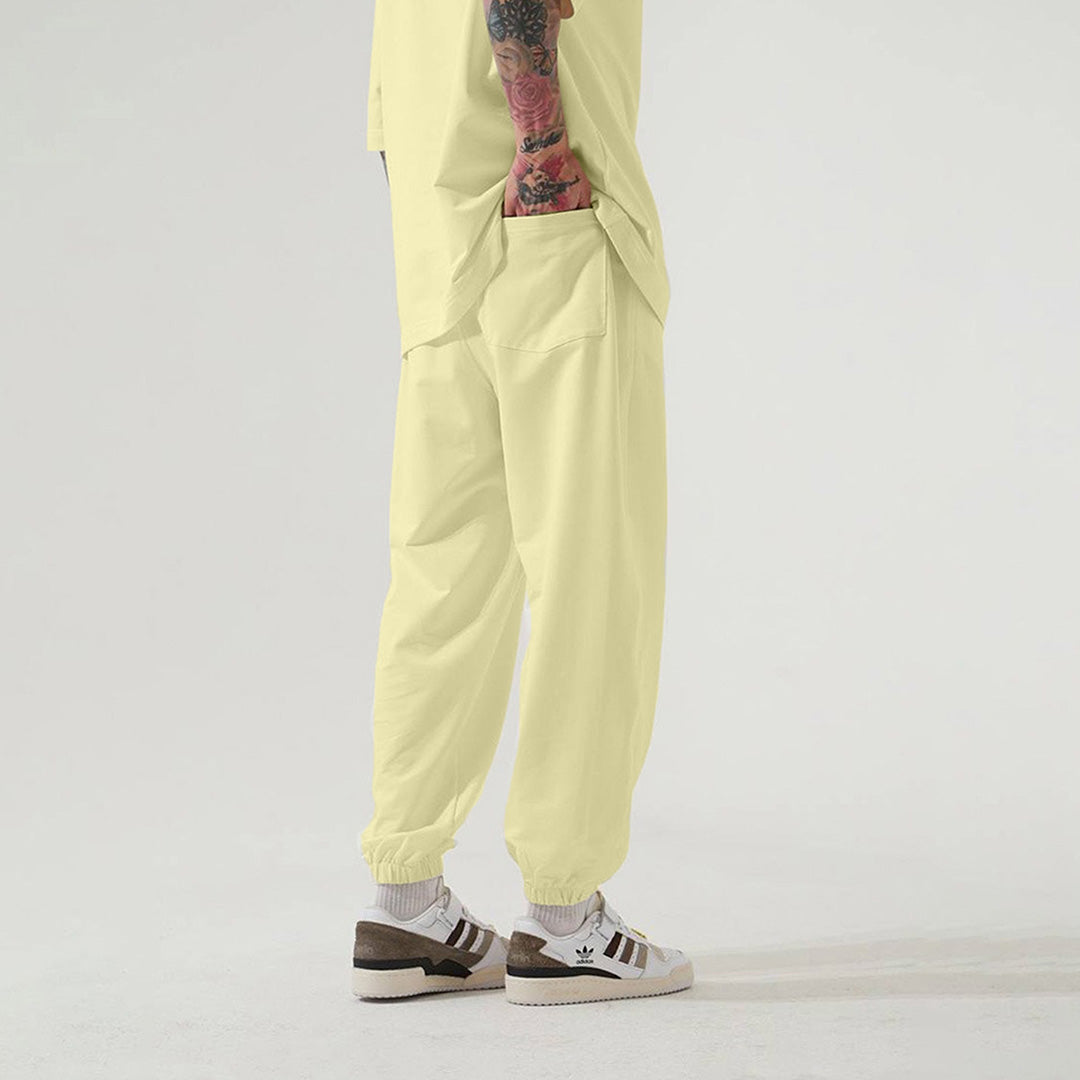 ZAPPED COTTON JOGGER PANTS - LEMON