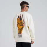 Nothing Impossible Drop Shoulder Sweatshirt - Beige