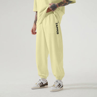 ZAPPED COTTON JOGGER PANTS - YELLOW