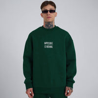 Nothing Impossible Drop Shoulder Sweatshirt - Green