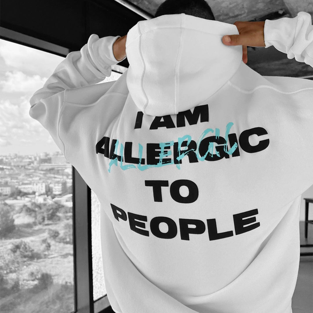 ALLERGIC RELAXED FIT HOODIE - WHITE