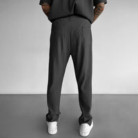 LOOSE FIT RIBBED PANTS - ANTHRACITE GRAY