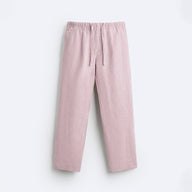 RELAXED LINEN DRAWSTRING TROUSER - PEACH
