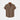 BAN COLLAR LINEN SHIRT - BROWN