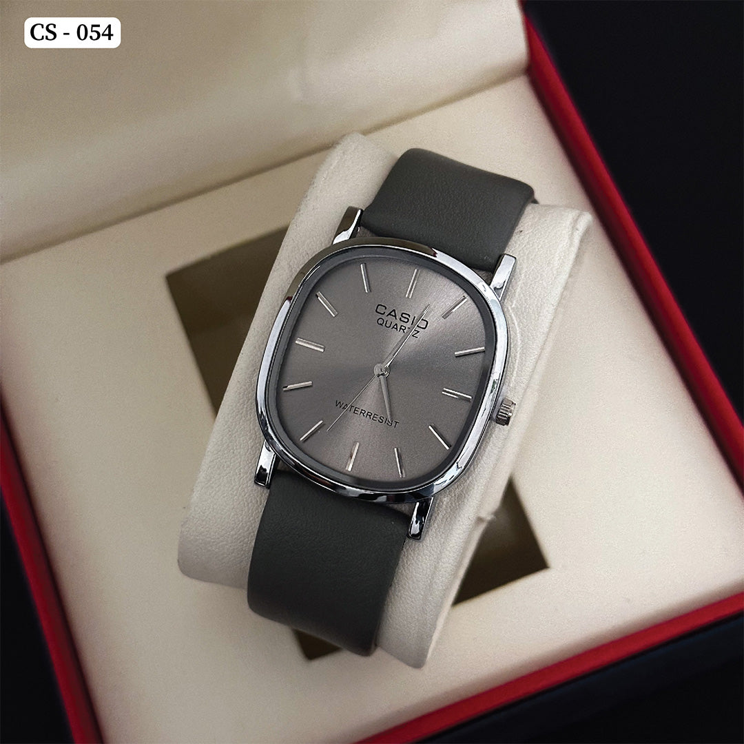 CS Quartz Watch Gray With Strap - 054