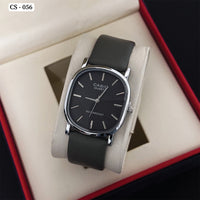 CS Quartz Watch Gray Black With Strap - 056