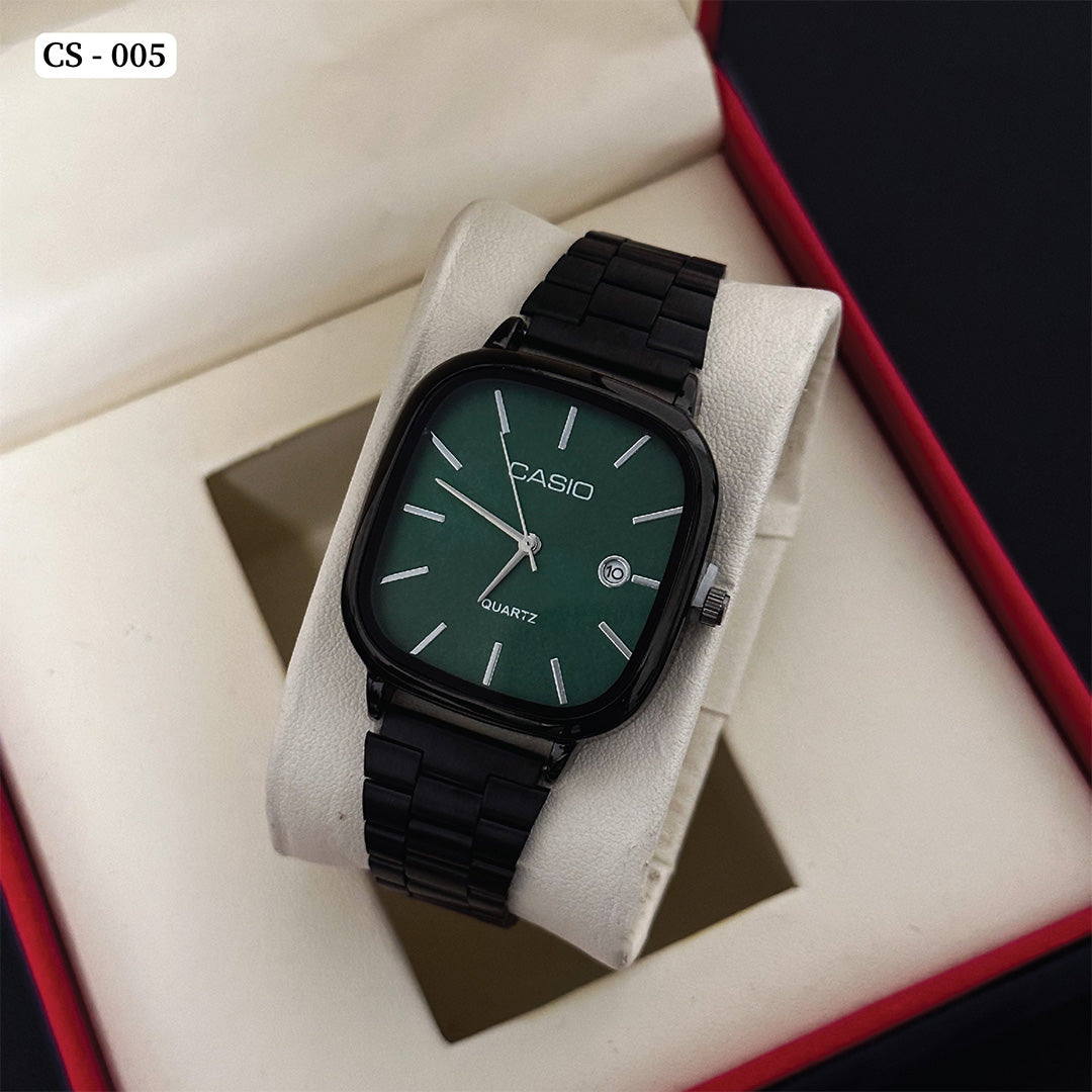 CS Quartz Watch Black Green - 005