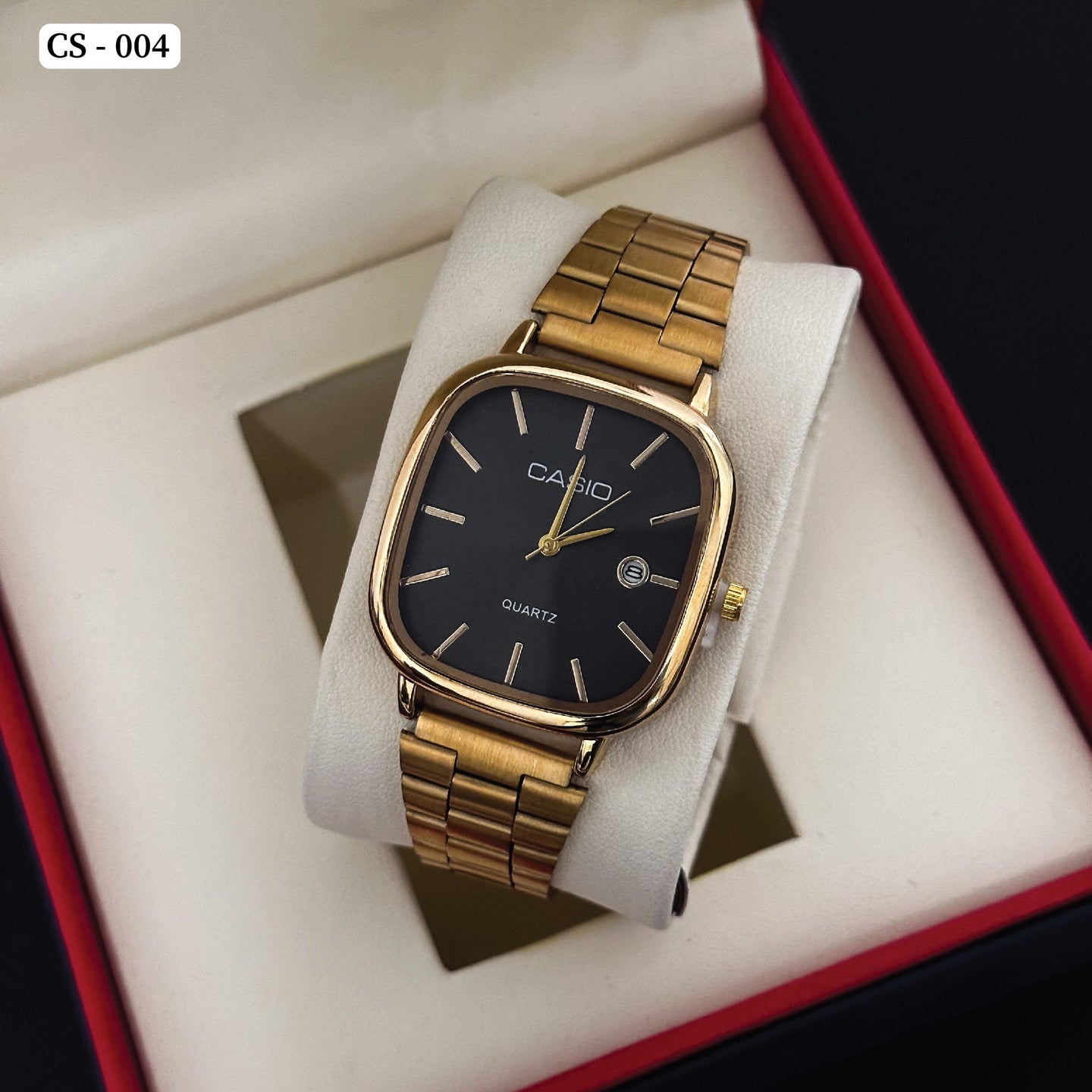 CS Quartz Watch Gold Black - 017