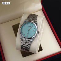 CS Quartz Watch WR 50M Silver Blue - 040