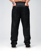 Men’s Black Linen Drawstring Pants