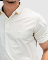 Men’s Cream Polo T-Shirt