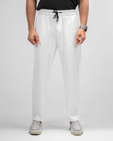 MEN’S WHITE RELAXED-FIT JOGGER PANTS
