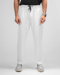 MEN’S WHITE RELAXED-FIT JOGGER PANTS