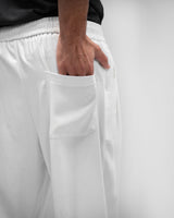 MEN’S WHITE RELAXED-FIT JOGGER PANTS