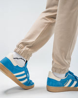 MEN’S BEIGE JOGGER PANTS WITH DRAWSTRING WAIST