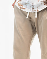 MEN’S BEIGE JOGGER PANTS WITH DRAWSTRING WAIST