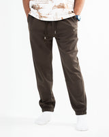 MEN’S BROWN JOGGER PANTS WITH DRAWSTRING WAIST