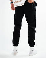 MEN’S BLACK JOGGER PANTS WITH DRAWSTRING WAIST
