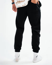 MEN’S BLACK JOGGER PANTS WITH DRAWSTRING WAIST